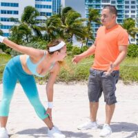 Busty teen Ivy Rose gets screwed by her personal trainer on a beach